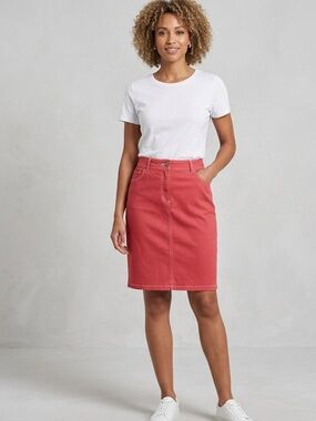 New York Clothing Company Red A-line Skirt